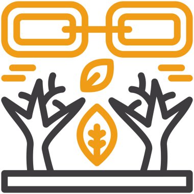 Çevre ekolojisi ikonu ana hatlar biçiminde