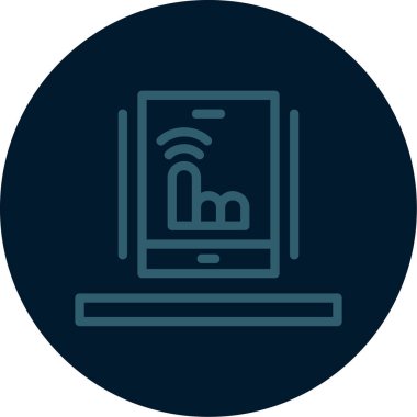 Dizüstü bilgisayar simgesi vektör çizimi