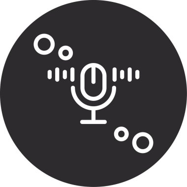 Mikrofon. Web simgesi basit illüstrasyon