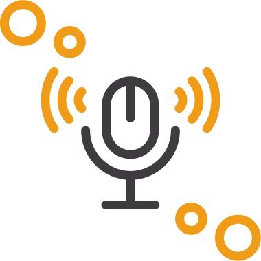 mikrofon simgesi. vektör illüstrasyonu