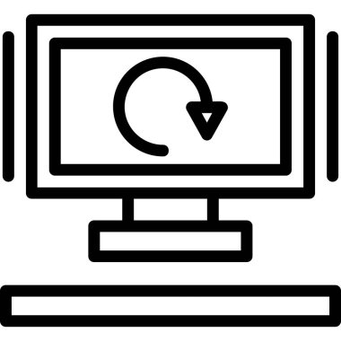 monitör simgesi, basit vektör illüstrasyon tasarımı