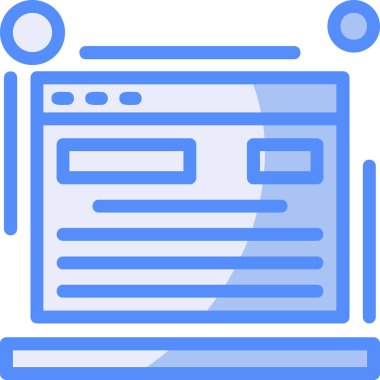 Düz biçimli tarayıcı bilgisayar internet simgesi