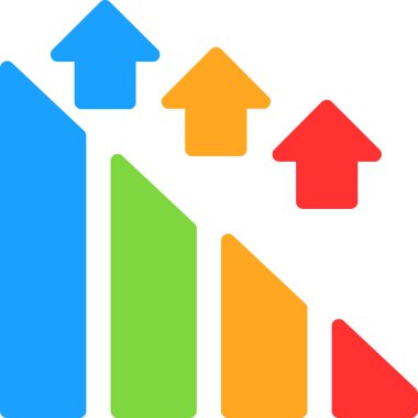çubuk grafik simgesini, basit vektör çizim aşağı