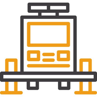 Elektronik sanayi fabrikası simgesi ana hatlarıyla