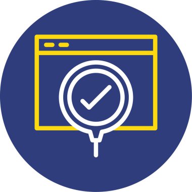 tarayıcı web simgesi, vektör illüstrasyonu