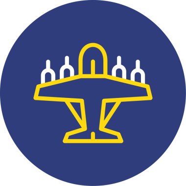 Uçak simgesinin vektör illüstrasyonu