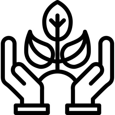 Bitki. Web simgesi basit illüstrasyon