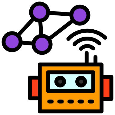 Kablosuz. Web simgesi basit illüstrasyon