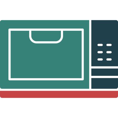 Mikrodalga. Web simgesi basit illüstrasyon