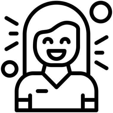 Kadın simge vektör çizim