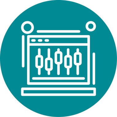 vektör lcd simgesi illüstrasyonu