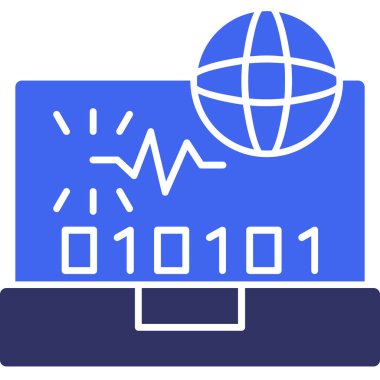 Bilgisayar. Web simgesi basit illüstrasyon