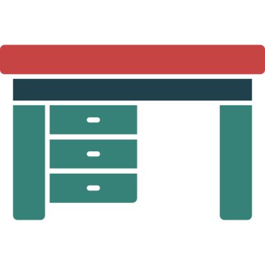 Dolap simgesi. Web tasarımı için kabine vektör simgelerinin düz çizimi