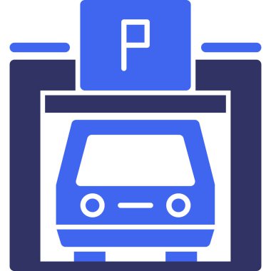 Otobüs. Web simgesi basit illüstrasyon