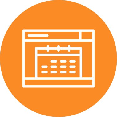 Takvim simgesi vektör illüstrasyonu