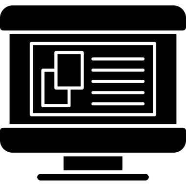 bilgisayar ekran simgesi ana hat biçiminde