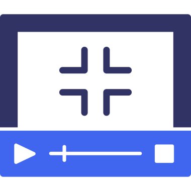 video. Web simgesi basit illüstrasyon