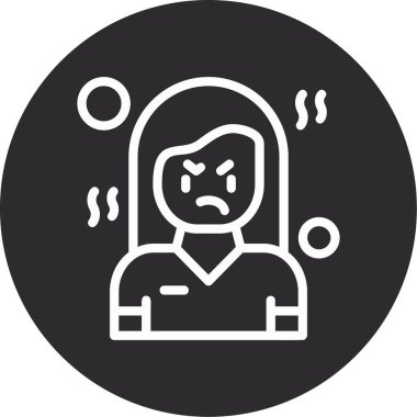 vector illustration of a sad face icon