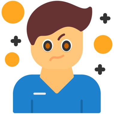 avatar erkek doktor simgesi düz stil