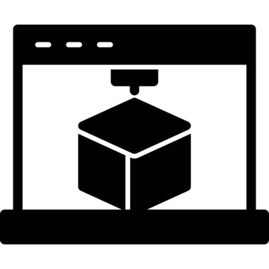 Dağıtım kutusu vektör illüstrasyonlu dizüstü bilgisayar.