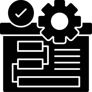 Kontrol listesi. Web simgesi basit illüstrasyon