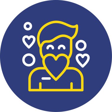 Aşk kalbi. Basit resimleme