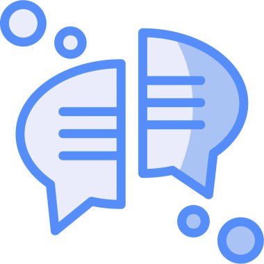 ileti sohbet simgesi doldurulmuş ana hat biçimi