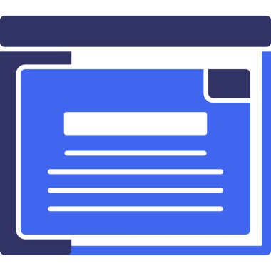 Belge. Web simgesi basit illüstrasyon