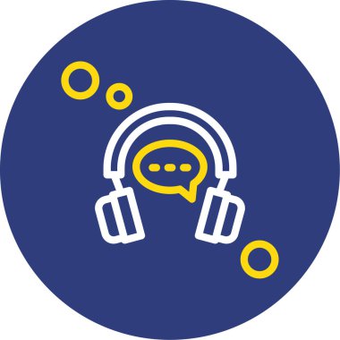 Bir sohbet simgesinin vektör illüstrasyonu