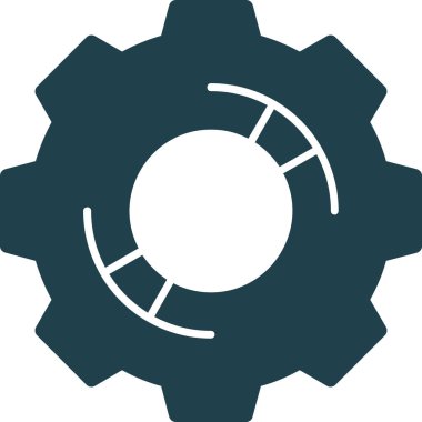 dişli çark simgesi düz biçimli