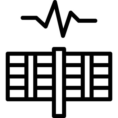 Kardiyogram. Web simgesi vektör illüstrasyonu