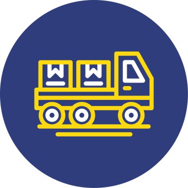 Bir kamyon simgesinin vektör çizimi