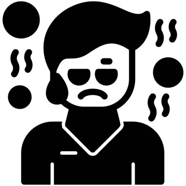 ateş adam simgesi kabartma vektörü