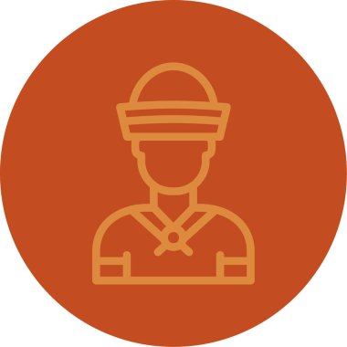 Kasklı bir adamın vektör çizimi