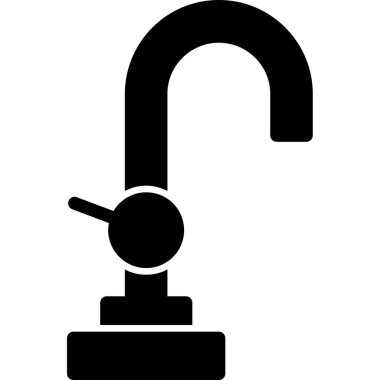 Musluk ikonu. Web için basit tap vektör sembolü çizimi