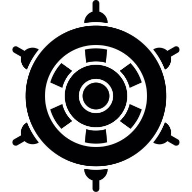 Pusula simgesini, basit vektör çizim