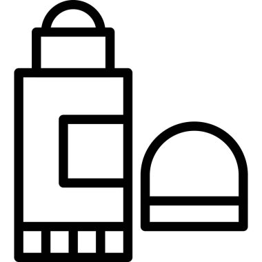 krem kozmetik kabı simgesi ana hat biçiminde