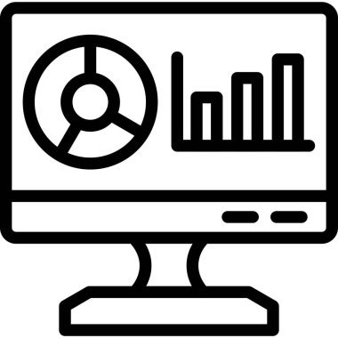 Bilgisayar monitörü. Basit resimleme