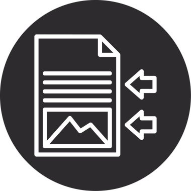 belge dosya simgesi. Web için basit belge vektör simgesi çizimi