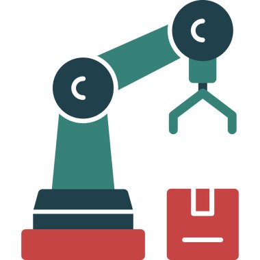 robot kol simgesi, vektör illüstrasyonu