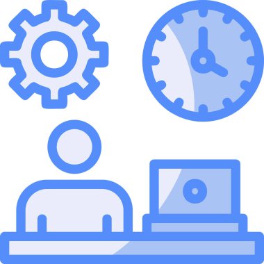 iş yönetimi simgesi ve vektör illüstrasyonu beyaz arkaplanda izole edildi