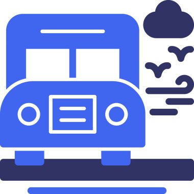 Otobüs. Web simgesi basit illüstrasyon