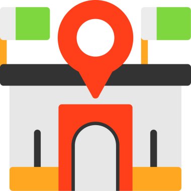 konum GPS konum simgesi düz biçimli