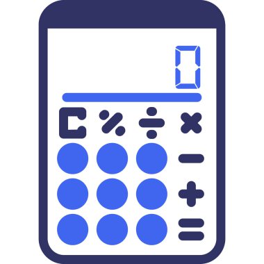 Hesap makinesi. Web simgesi basit illüstrasyon