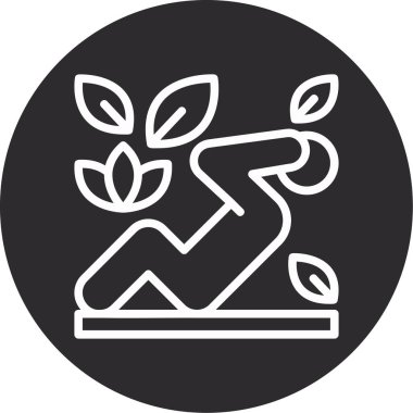 Ağaç simgesinin vektör illüstrasyonu