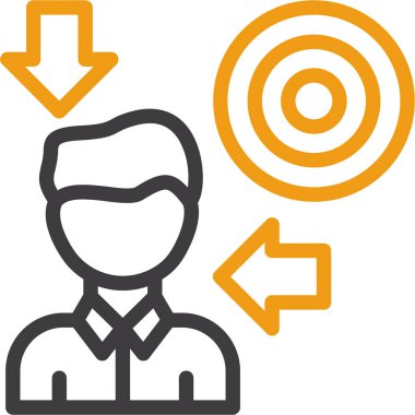 iş yönetimi simgesi vektör illüstrasyonu