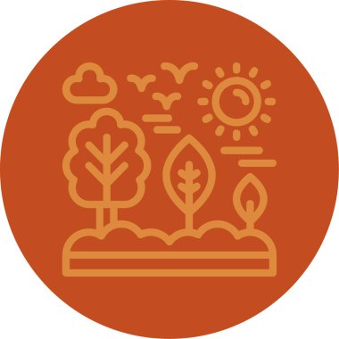 güzel manzara vektör simgesi