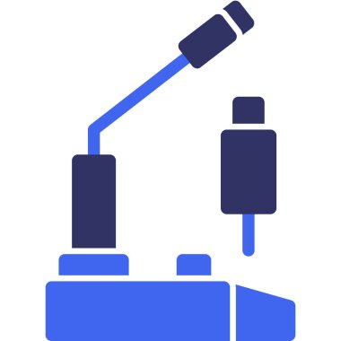 mikroskop web simgesi basit illüstrasyon