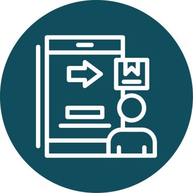 çevrimiçi vektör simgesi modern basit illüstrasyon