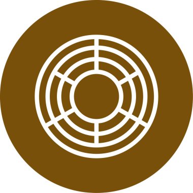 güzel eşmerkezli daireler vektör çizgisi simgesi